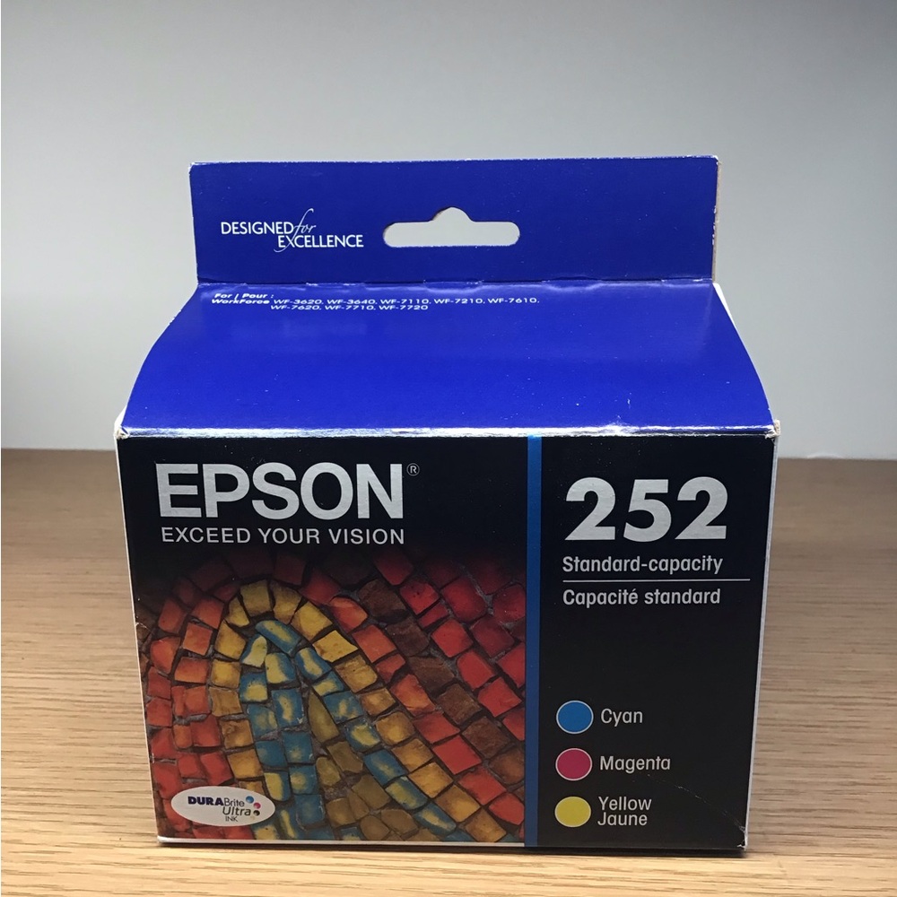 Epson 252 Standard-Capacity Ink Cartridge Box - Cyan/Magenta/Yellow